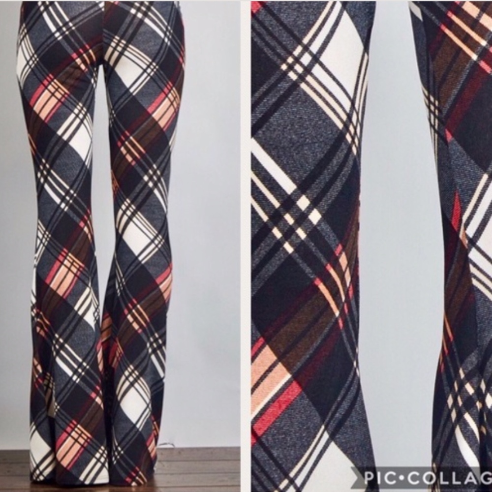 ONE LEFT - Plaid Bell Bottom Flare - Small - Picture 4 of 4